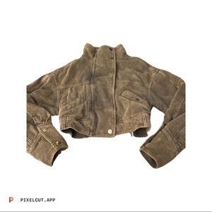 NWT Rare Vtg BDG Urban Outfitters Gray Corduroy High Neck Jacket